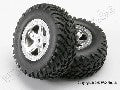 Tires & wheels, assembled, glued (SCT, satin chrome wheels (dual