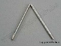Shock shafts, steel, chrome finish (rear) (2)