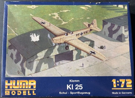 Maquette militaire KLEMM KL25 1/72 par HUMA MODELL
