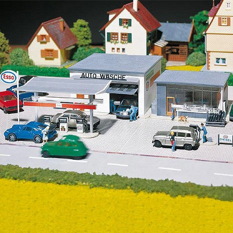 Station Service HO FALLER 296 - Bâtiment Décor Trains Miniatures