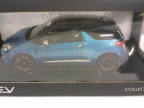 CITROEN DS3 BLEUE TOIT NOIR 1/18