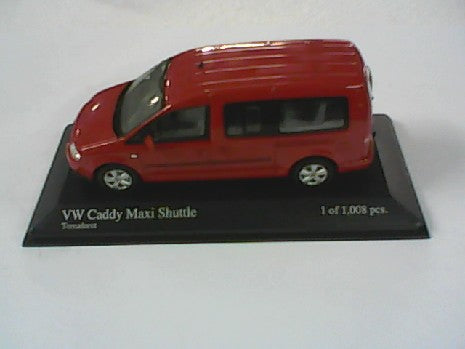 VW CADDY MAXI SHUTTLE 2007 ROUGE 1/43