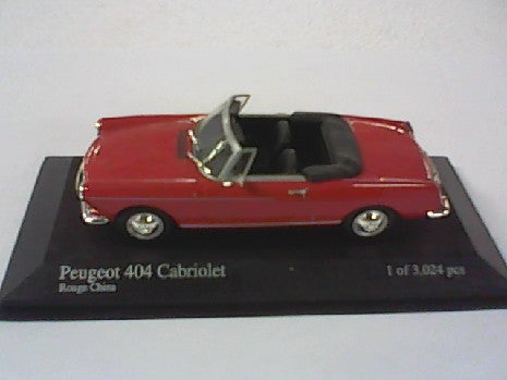 PEUGEOT 404 CABRIOLET ROUGE 1962 1/43