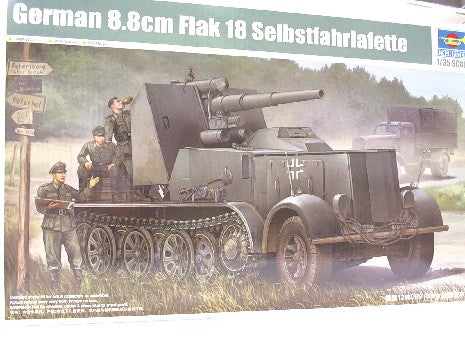 GERMAN 8.8CM FLAK 18 SELBSTFAHRLLAFETTE 1/35