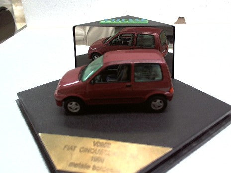 FIAT CINQUECENTO SX ROUGE MÉTAL 1/43 - Modèle Réaliste