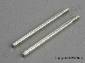 Shock shafts, steel, chrome finish (front) (2)