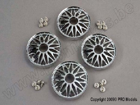 Wheel covers, BBS type (chrome) (4)/ attachment screws (12)