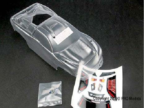 Body, Nitro Rustler (clear, requires painting)/window, grill, li