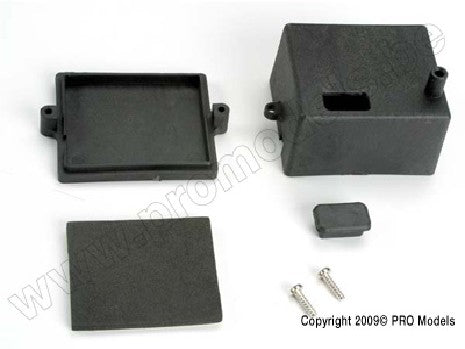 Box, receiver/ x-tal access rubber plug/ adhesive foam chassis p