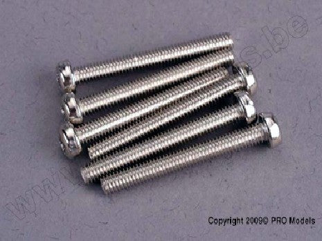 Screws, 3x25mm roundhead machine (6)