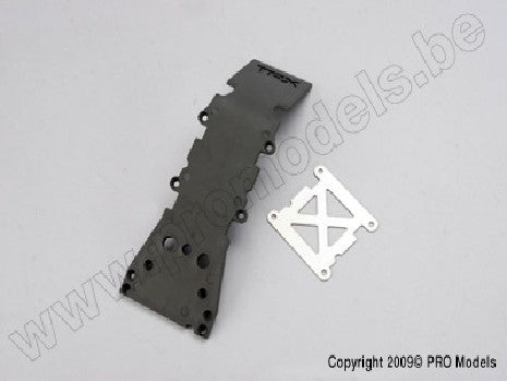 Skidplate, front plastic (grey)/ stainless steel plate