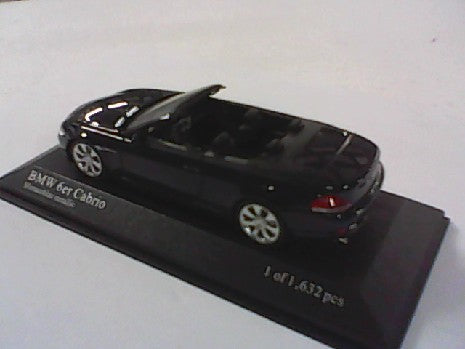 BMW 6 SERIE CABRIO 2006 BLEU METAL 1/43