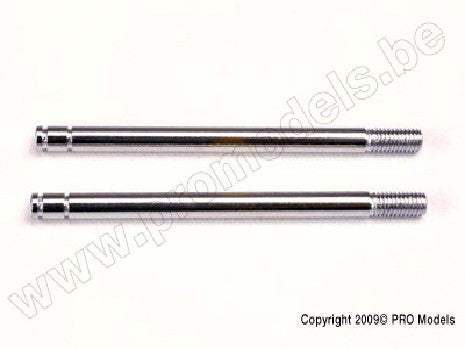 Shock shafts, steel, chrome finish (long) (2)