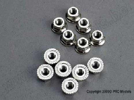 Nuts, 3mm flanged (12)