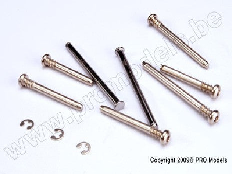 Suspension screw pin set, hardened steel (hex drive)