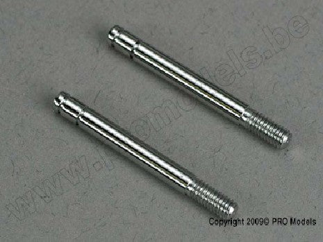 Shock shafts, steel, chrome finish (29mm) (front) (2)
