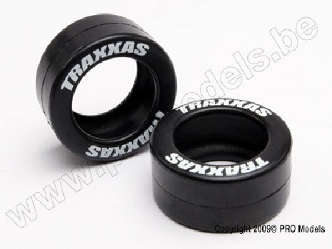 Tires, rubber (2) (fits Traxxas wheelie bar wheels)