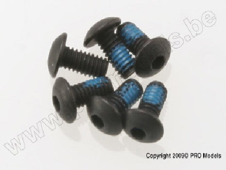 Screws, 2.5x5mm button-head machine (hex drive) (6)
