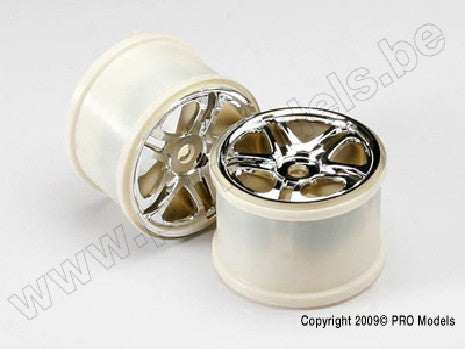 Wheels, SS (split spoke) 3.8" (chrome) (2) (use with 17mm spline