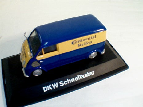 DKW SCHNELLASTER CONTINENTAL BLEUE ET JAUNE 1/43