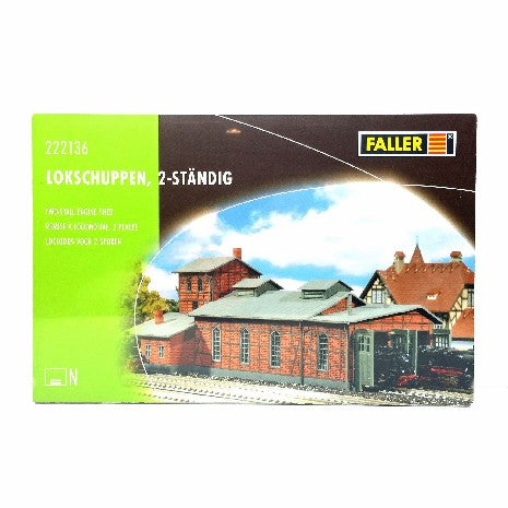 Remise Locomotives N 2 Places - Décor Trains Miniatures FALLER 222136