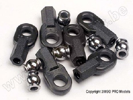 Rod ends, long (6)/ hollow ball connectors (6)