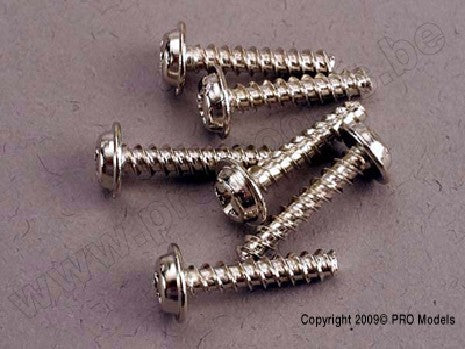 Screws, 3x15mm washerhead self-tapping (6)