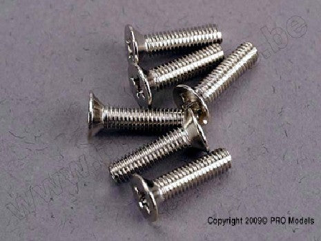 Screws, 3x12mm countersunk machine (6)