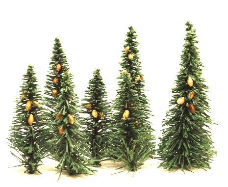 Sapins avec Fruits HO - Décorations Réalistes pour Trains Miniatures