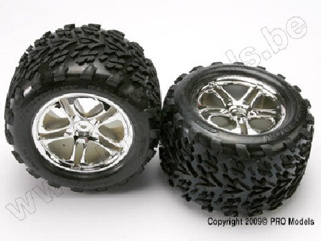 Tires & wheels, assembled, glued (SS (Split Spoke) chrome wheels