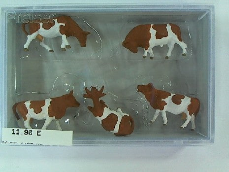 Vaches miniatures 1/87 HO - Pack de figurines réalistes
