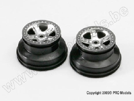 Wheels, SCT satin chrome, beadlock style, dual profile (2.2" out