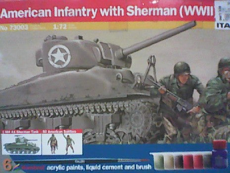 SET SHERMAN + INFANTERIE US 1/72
