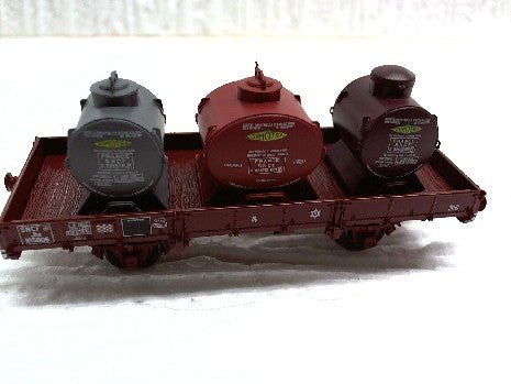WAGON PLAT OCEM 29 EPOQUE 3 + 3 CONTENEUR SIMOTRA HO
