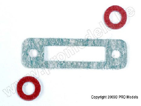 Exhaust header gasket (1)/ gaskets, pressure fitting (2) (for si