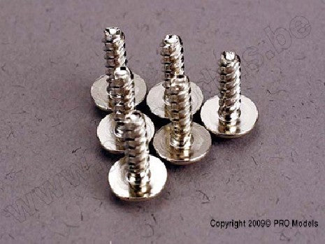 Screws, 2.6x8mm washerhead self-tapping (6)