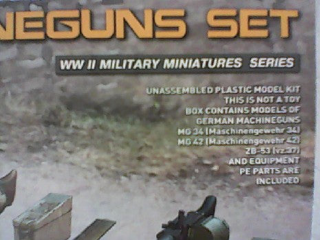 SET DE MITRAILLEUSES ALLEMANDE 2E GM 1/35