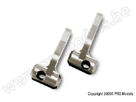 Steering blocks, titanium-anodized 6061-T6 aluminum (left & righ