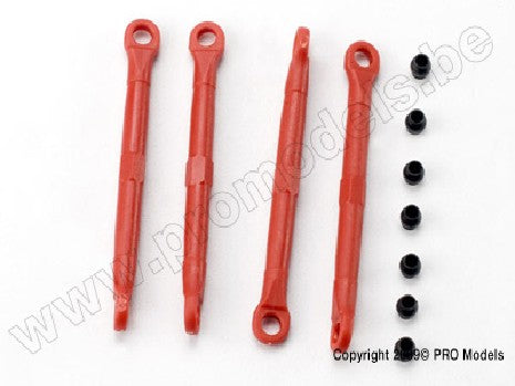 Toe link, front & rear (molded composite) (4)/ hollow balls (8)