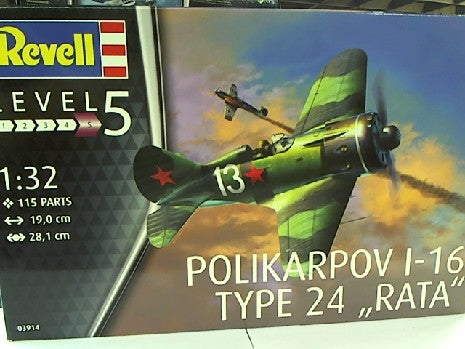 Maquette d'Avion POLIKARPOV 1-16 TYPE 24 RATA 1/32 - REVELL