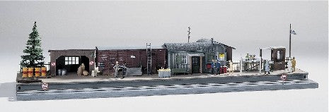 Gare Provisoire HO PIKO 61112 - Bâtiment Décoratif pour Trains Miniatures