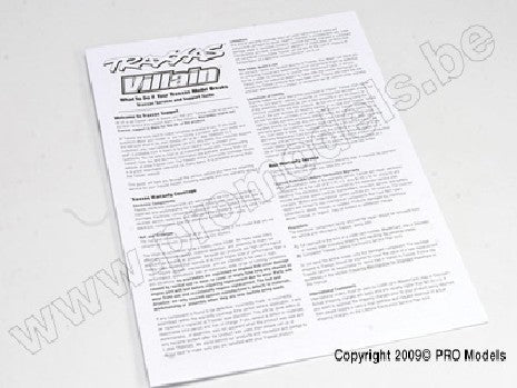 Operating instructions, Villain