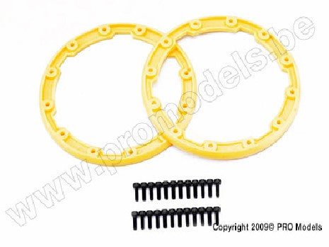 Sidewall protector, beadlock style (yellow) (2)/ 2.5x8mm CS (24)
