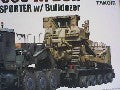 US M1070 ET M1000 TANK 70 TON TRANSPORTER WITH D9R BULLDOZER 1/7