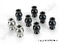 Hollow ball connectors (6-black, 2-silver)