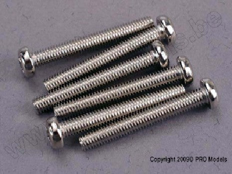 Screws, 3x23mm roundhead machine (6)