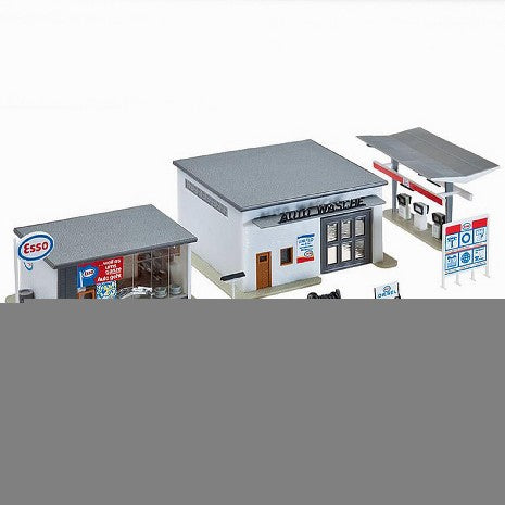 Station Service HO FALLER 296 - Bâtiment Décor Trains Miniatures