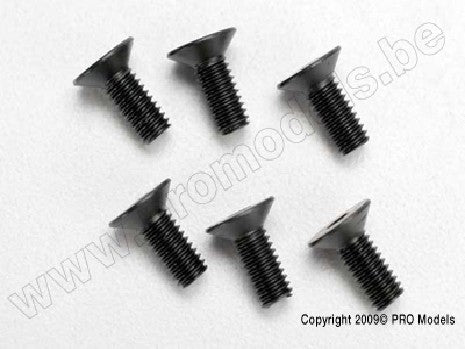 Screws, 4x10mm countersunk machine (hex drive) (6)