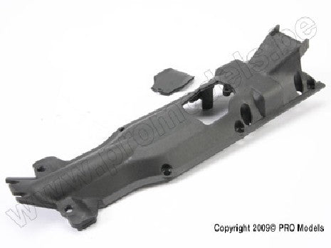 Skidplate, transmission, nylon (black)/ cover