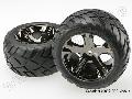 Tires & wheels, assembled, glued (All Star chrome wheels, Anacon